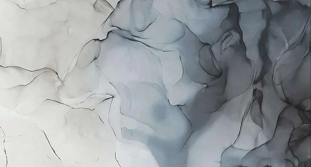 Фотообои в интерьере картина чернилами  14-115 фото