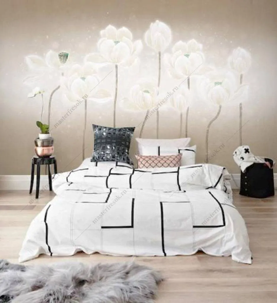 Фотообои Белые тюльпаны  15-903