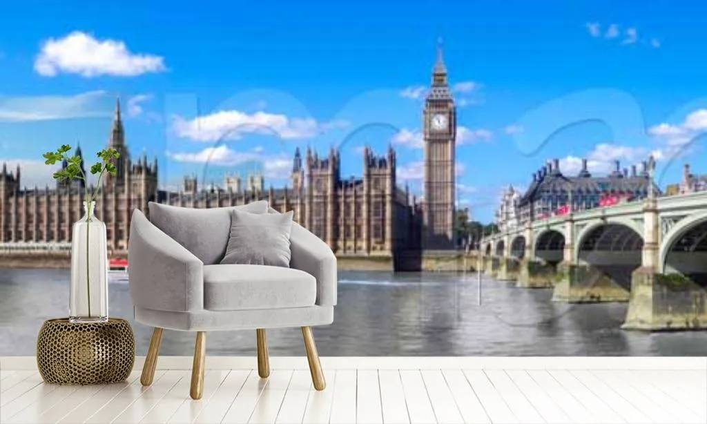 Фотообои в интерьере панорама биг бен  9-565 фото