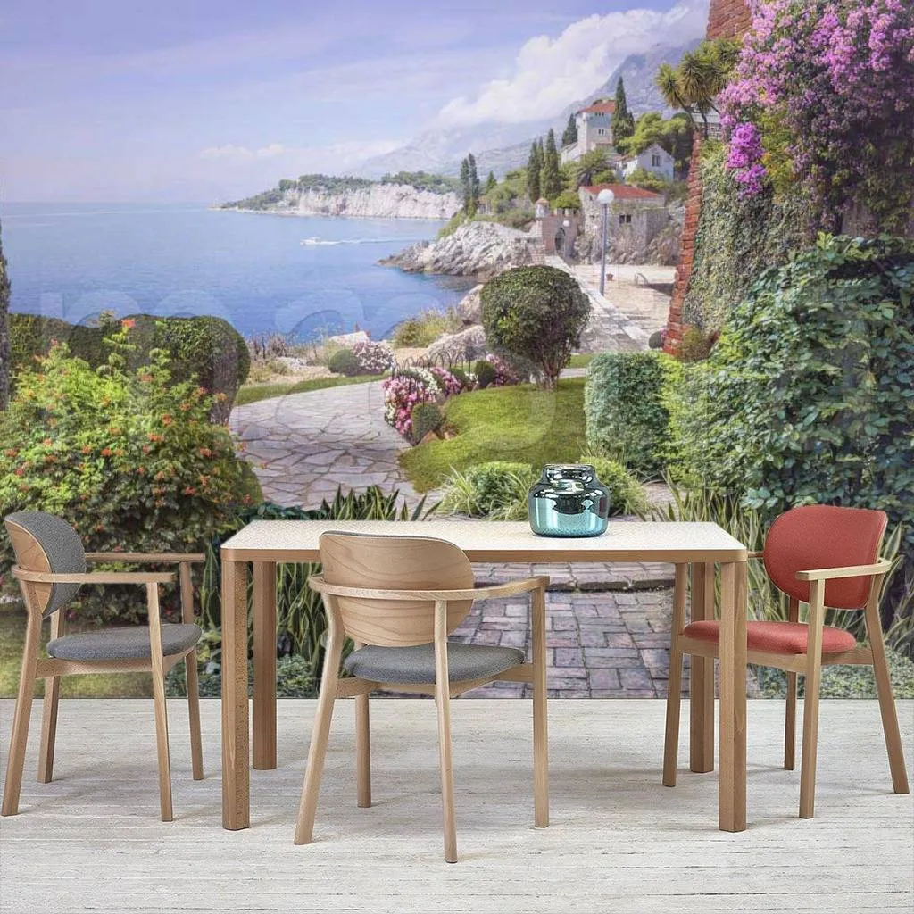 Фотообои Вид с террасы на морской берег  7-191