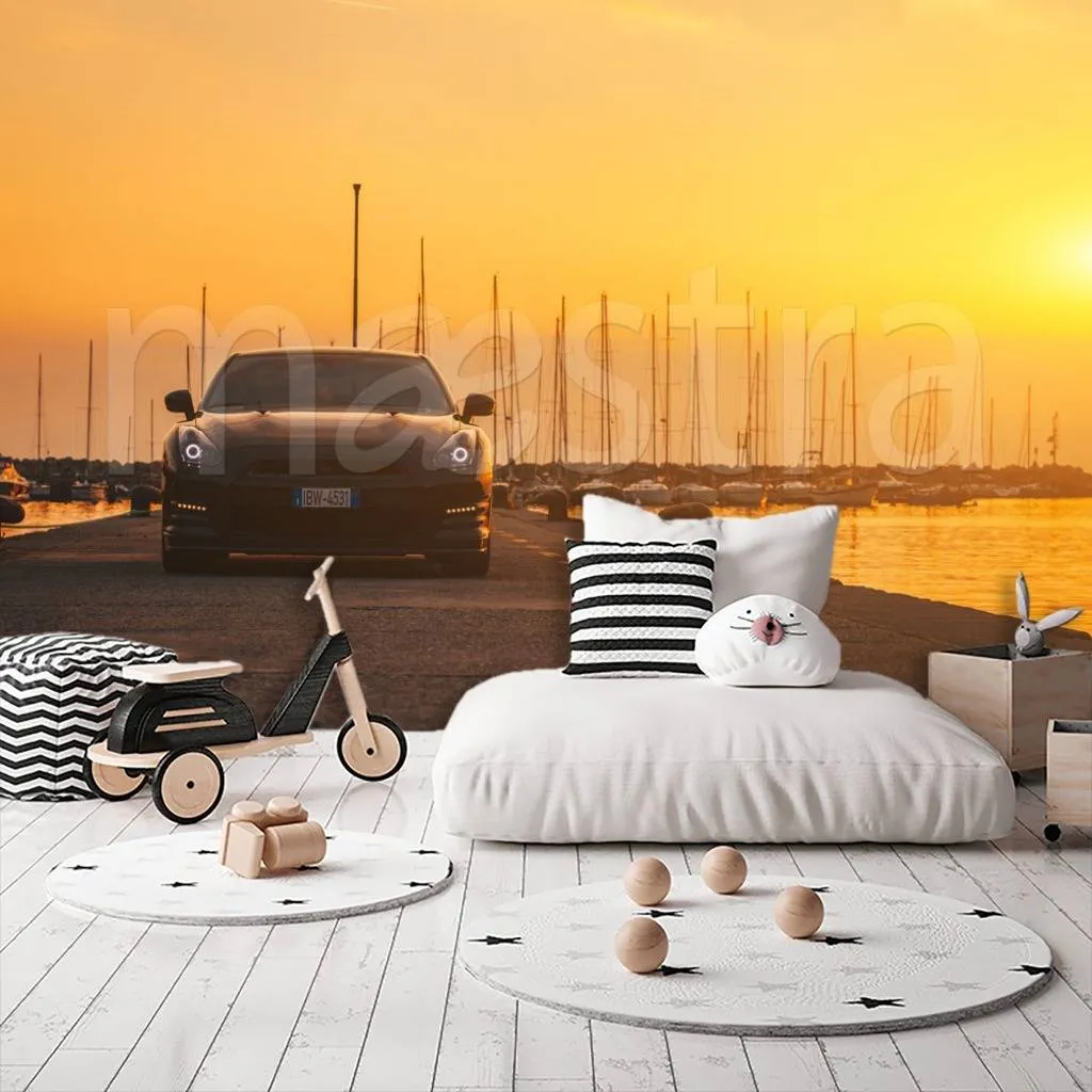 Фотообои Машина на набережной  12-590