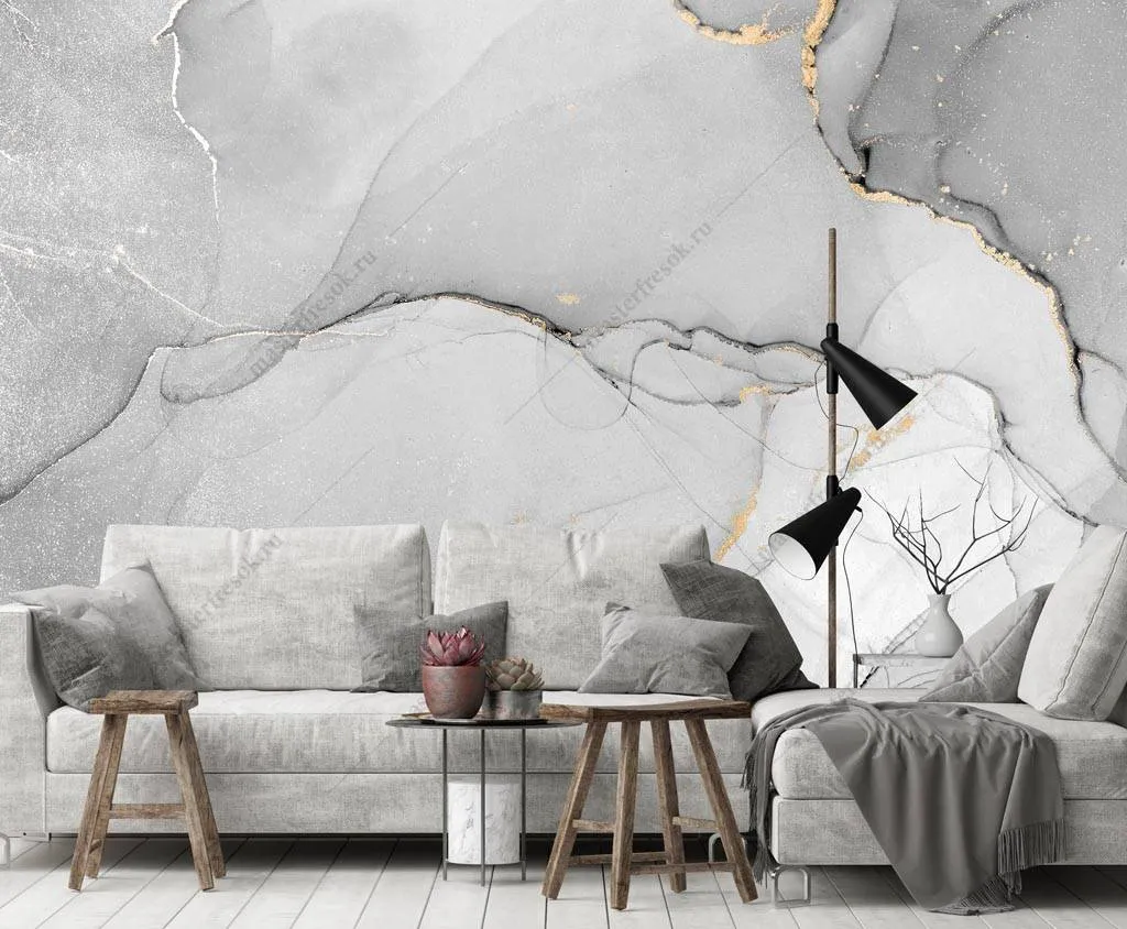 Фотообои Серые спиртовые чернила  9-1326