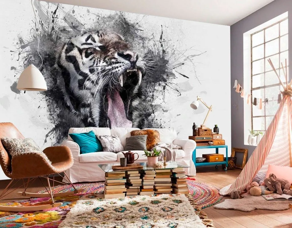 Фотообои Злой тигр  17-4296