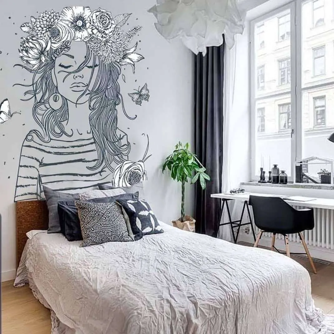 Фотообои в интерьере девочка мечтает  12-629 фото