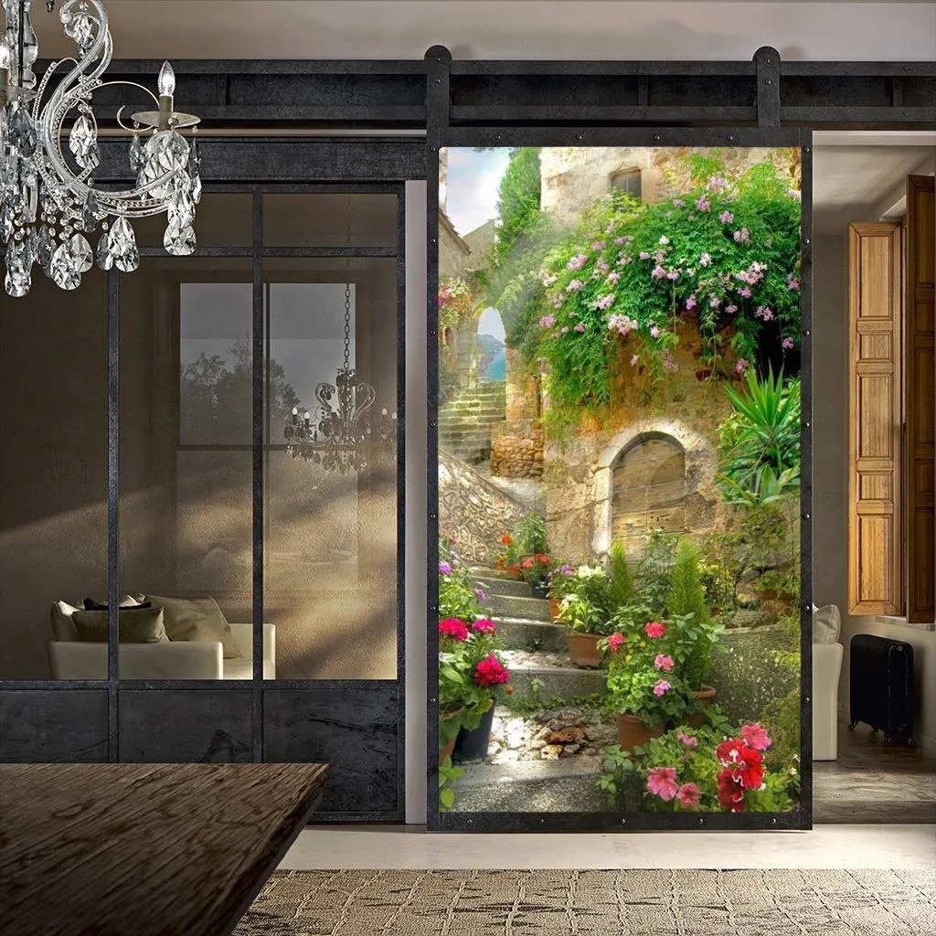 Фотообои Лестница с цветами  5-097