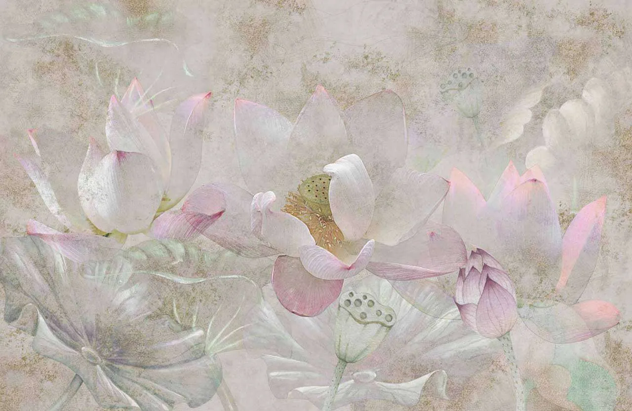 Фотообои в интерьере кувшинки  13-210 фото