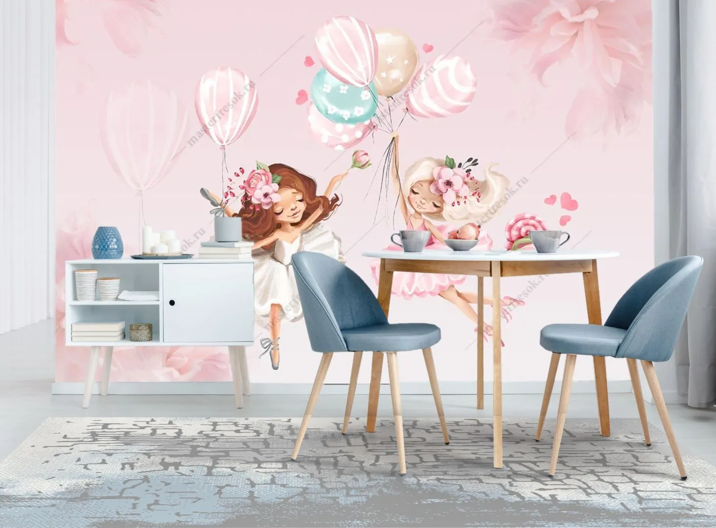 Фотообои Балерины с шарами  14-422