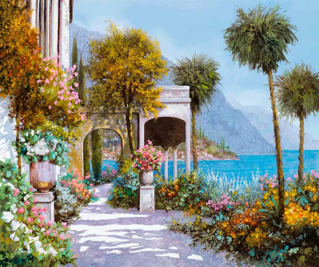 Фотообои в интерьере море живописью  8-163 фото