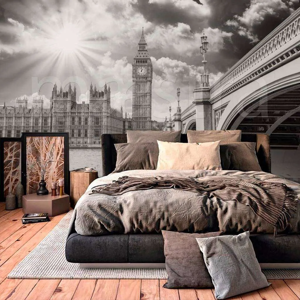 Фотообои в интерьере лондон в лучах ласкового солнца  9-481 фото