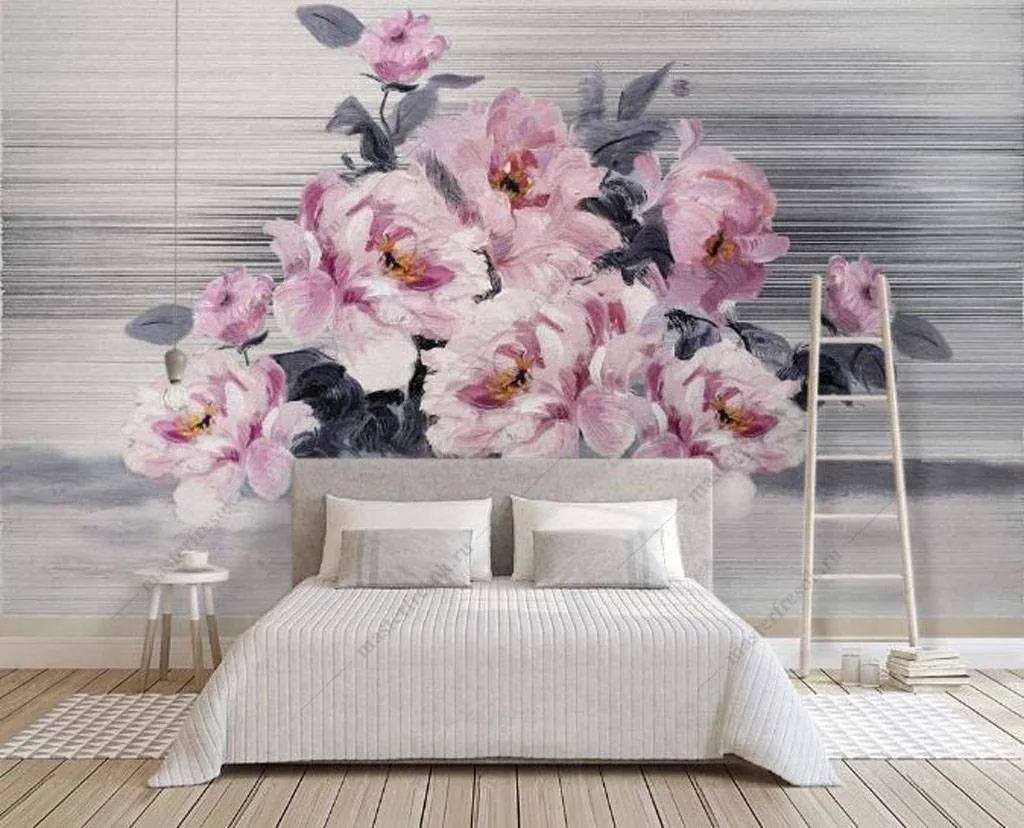 Фотообои Бесшовные обои на стену:  Букет пионов. Артикул: 15-944  