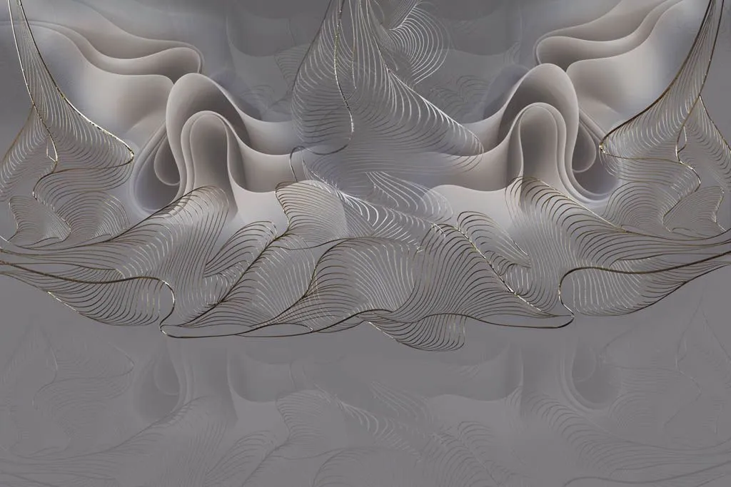 Фотообои в интерьере флюид арт абстракция 3д  13-650 фото