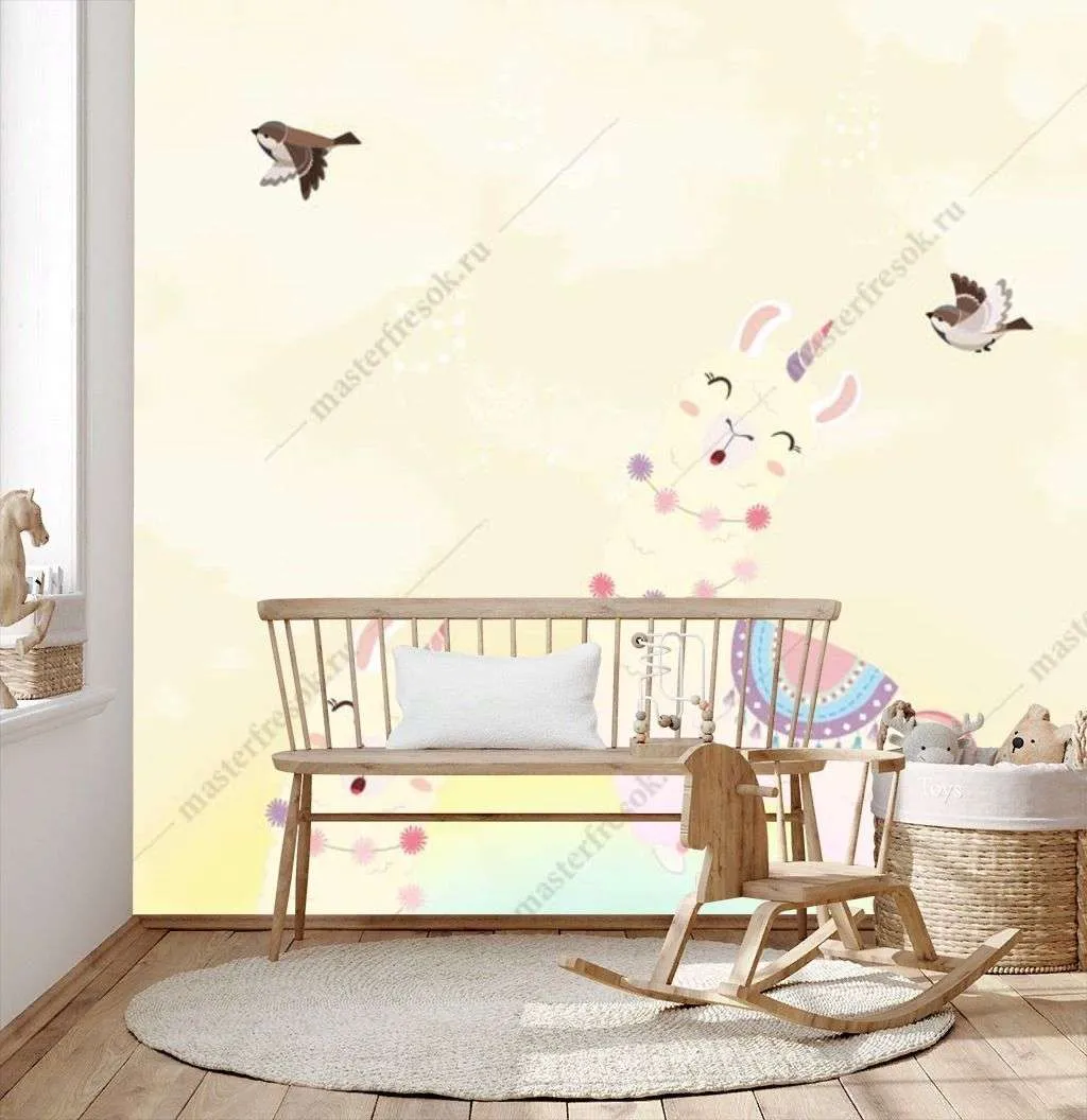 Фотообои в интерьере альпака  14-264 фото