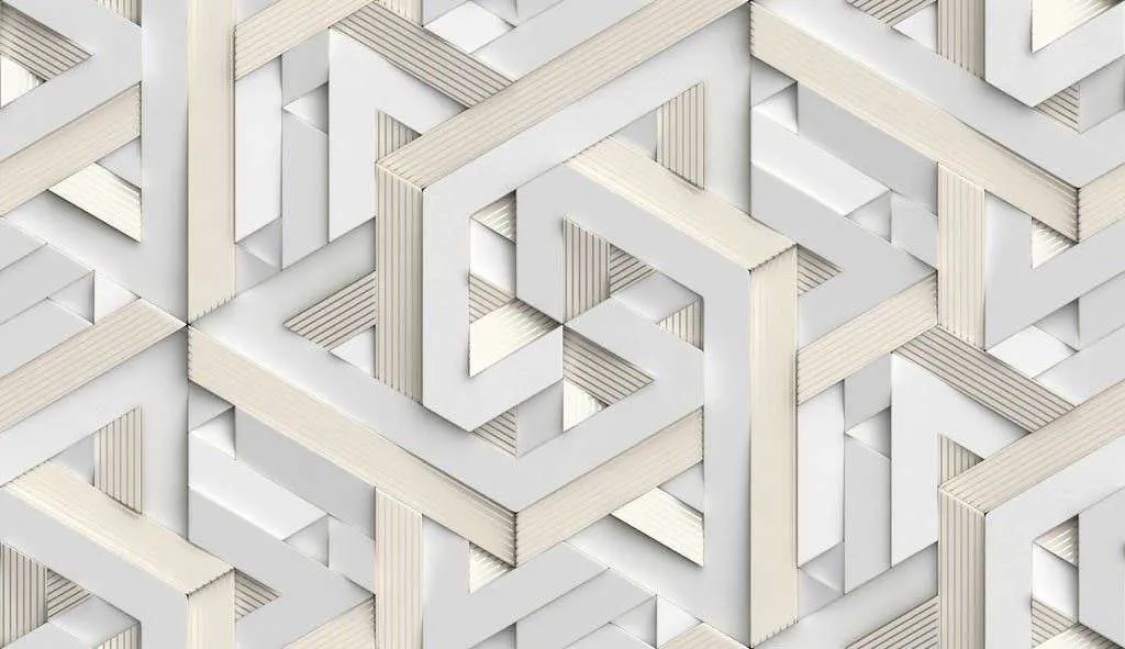 Фотообои в интерьере объемные линии  9-1576 фото