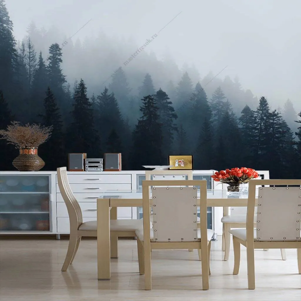 Фотообои в интерьере туманные пейзажи  9-1161 фото