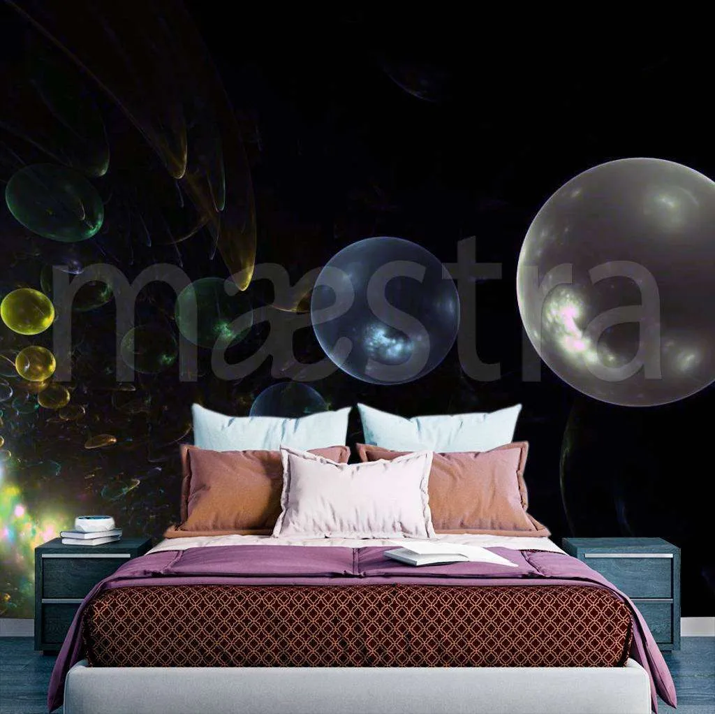 Фотообои 3d Абстракция круги зеленые  4-328