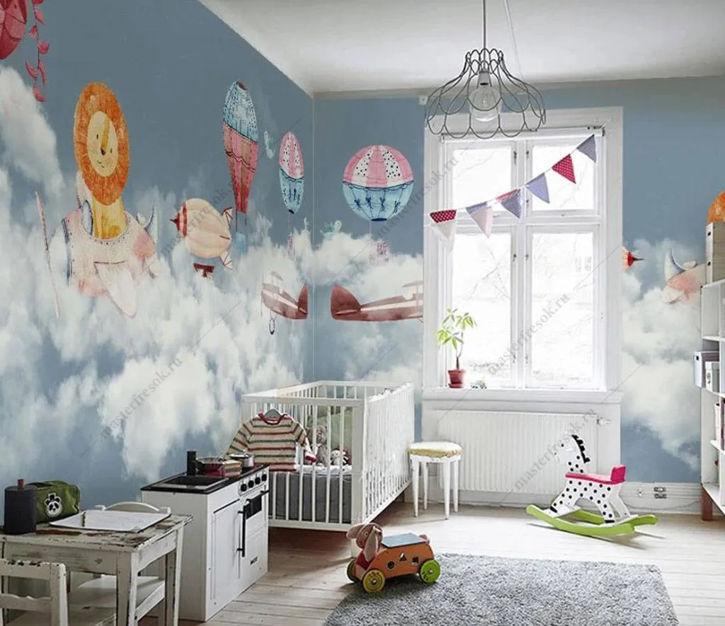 Фотообои Лев на вертолете  16-001