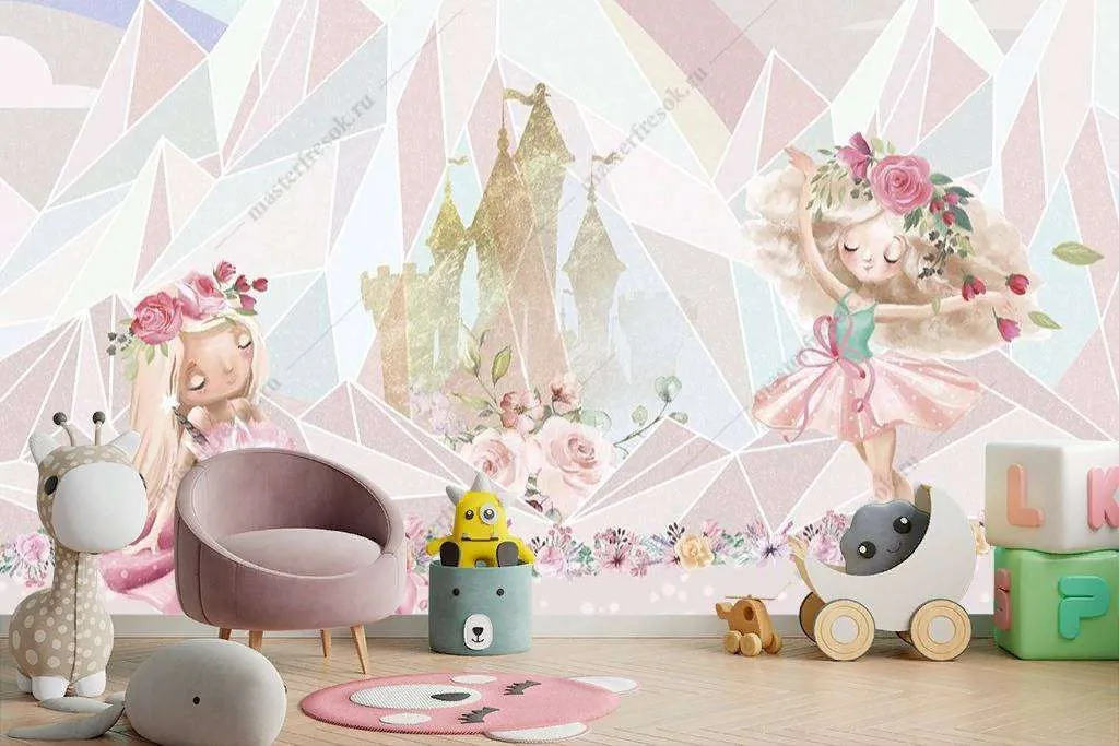 Фотообои в интерьере танцующие балерины  14-078 фото