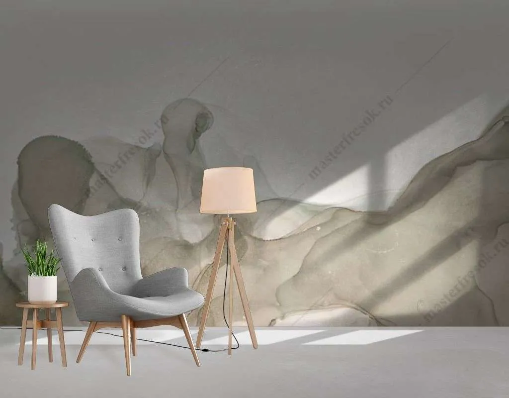 Фотообои в интерьере рисунок чернилами  9-1567 фото