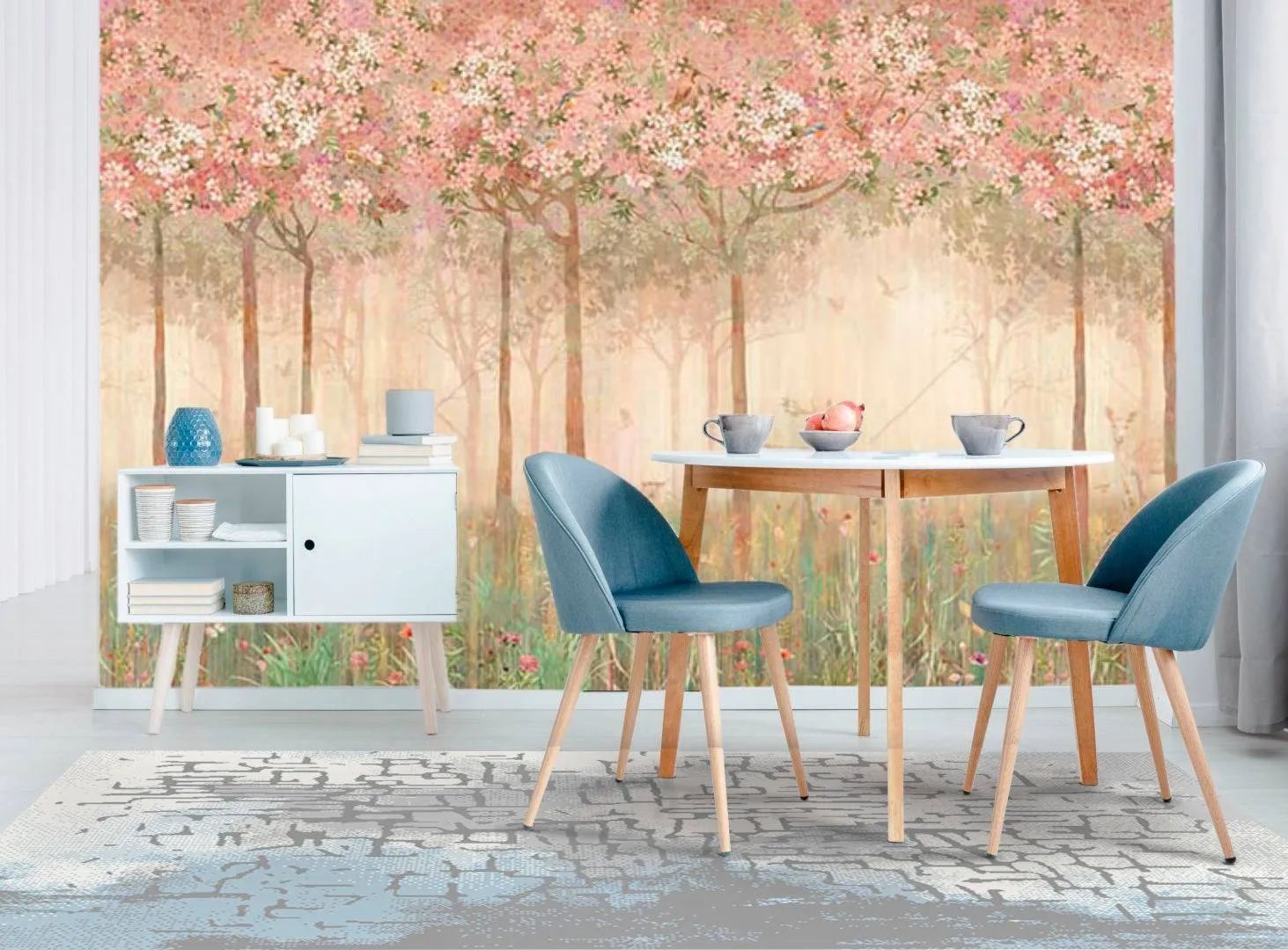 Фотообои в интерьере волшебный лес 2  10-707 фото