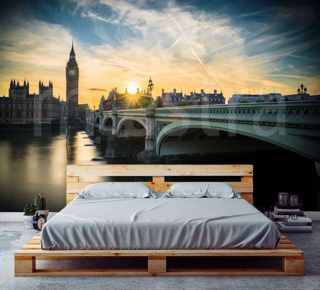 Фотообои в интерьере биг бен колоритный  9-556 фото