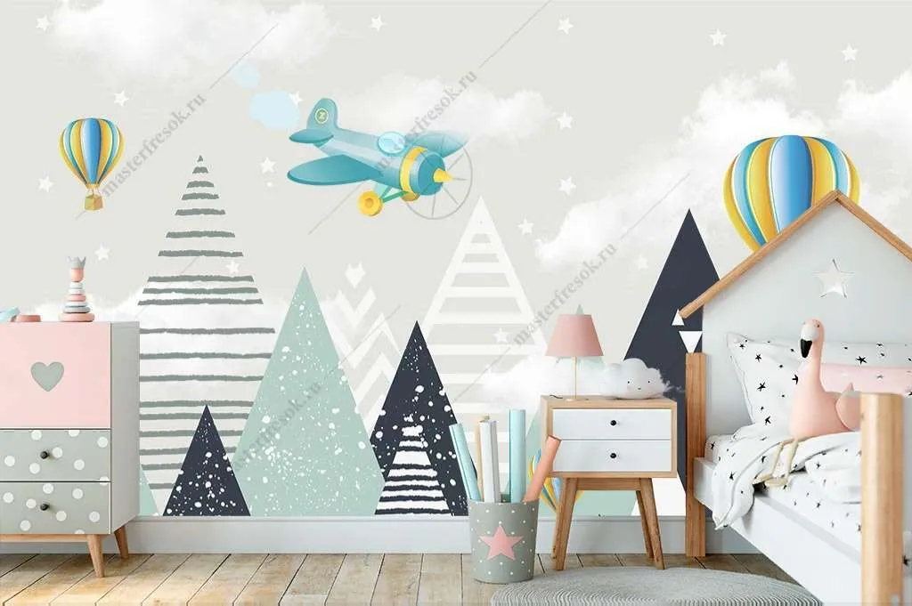 Фотообои Бесшовные обои на стену:  Геометрические горы. Артикул: 14-314  