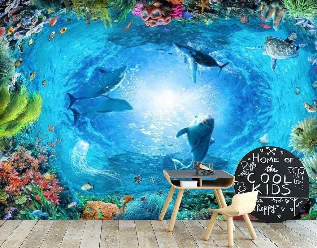Фотообои в интерьере водный мир  17-6784 фото