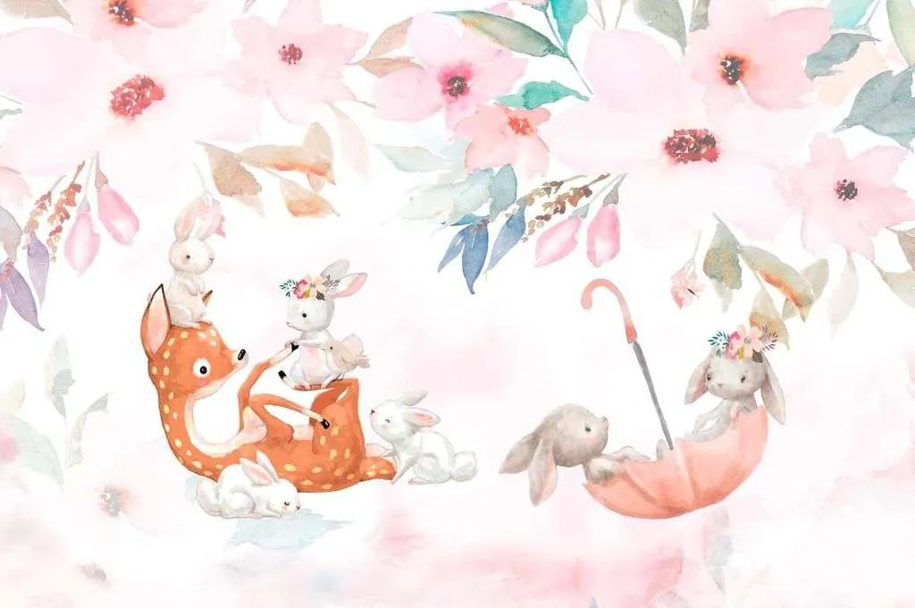 Фотообои в интерьере иллюстрация животные  14-015 фото