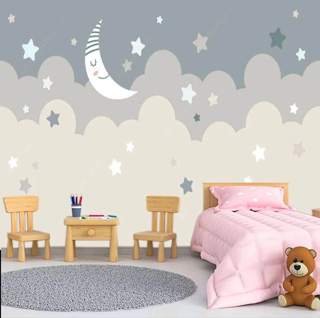 Фотообои в интерьере кучевые облака  12-618 фото