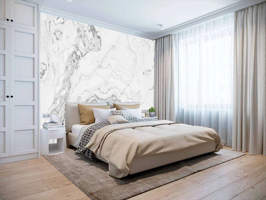 Фотообои в интерьере текстура мрамора с прожилками  9-1075 фото