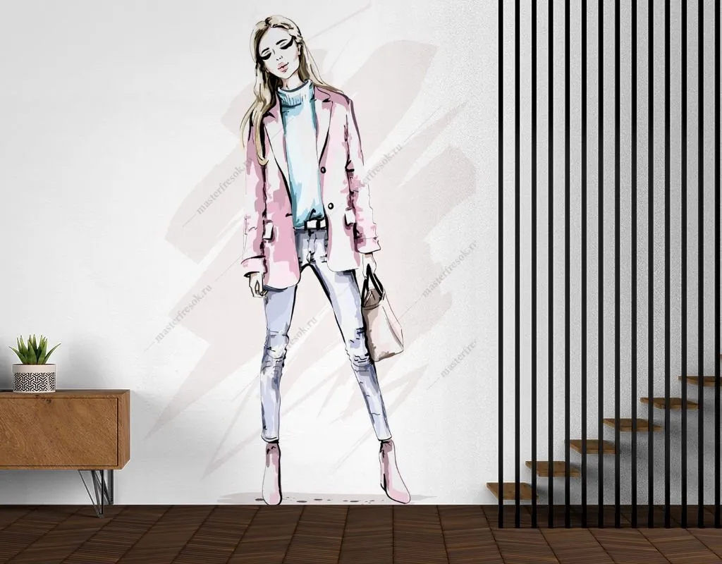 Фотообои Девушка с сумочкой  12-1379