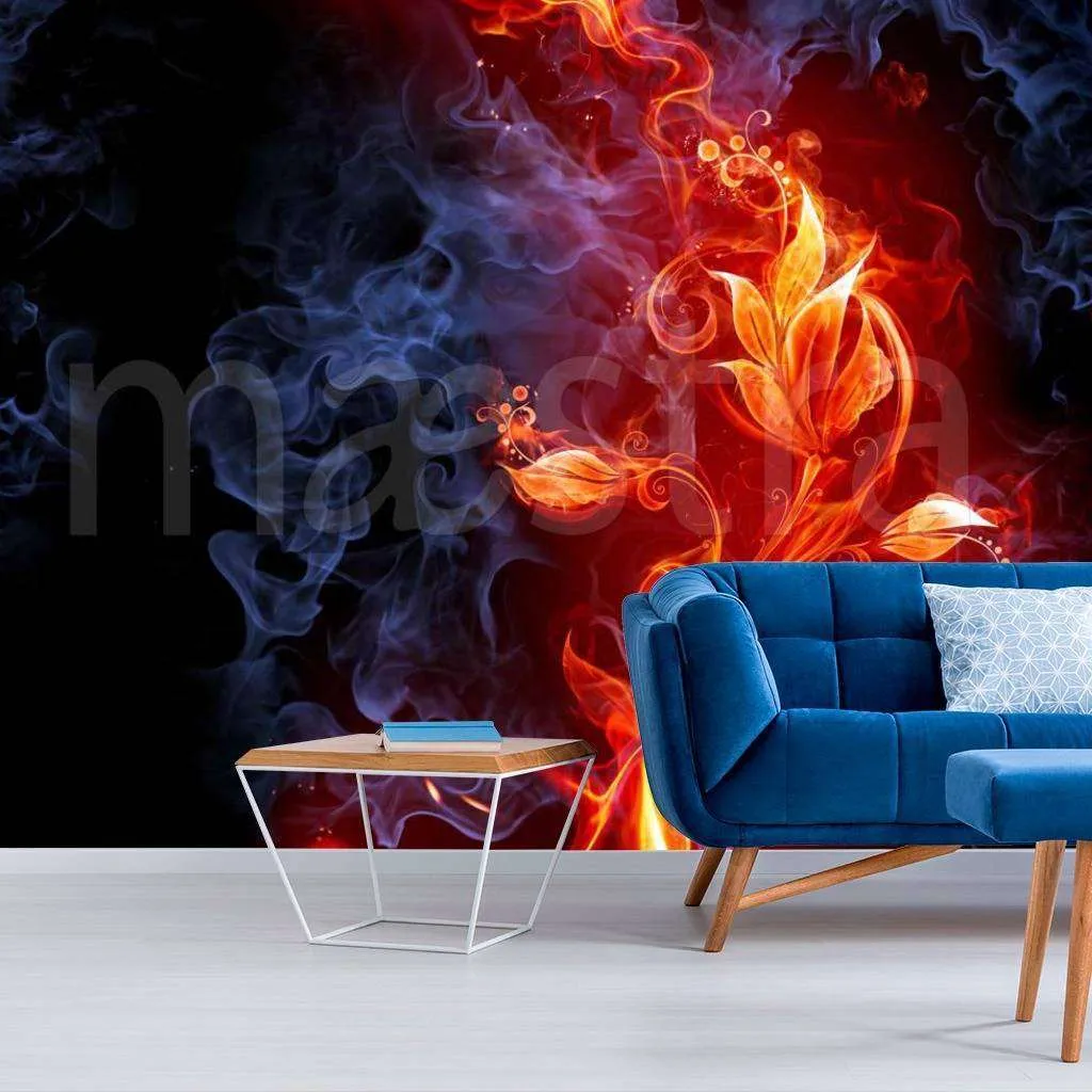 Фотообои Абстракция огненный цветок  4-302