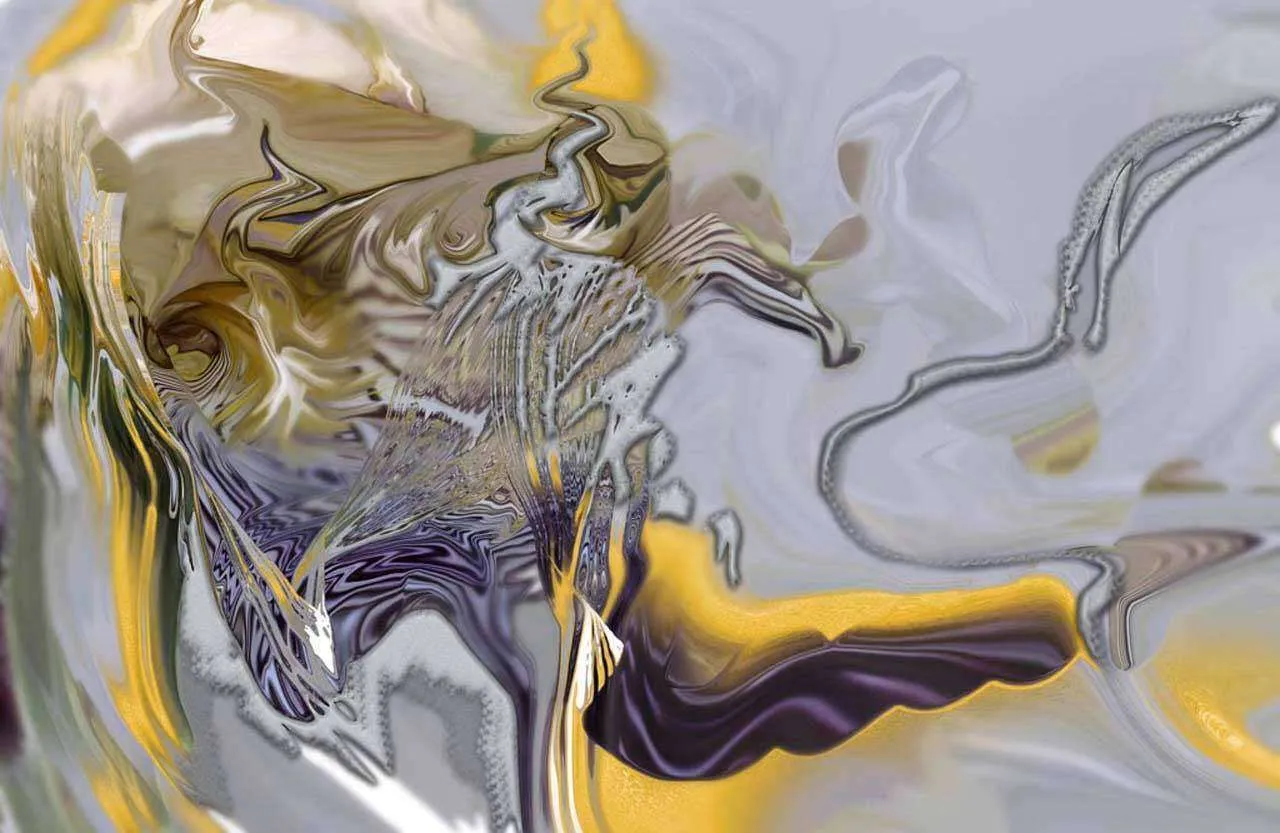 Фотообои в интерьере флюид арт - цветочная идиллия  13-013 фото