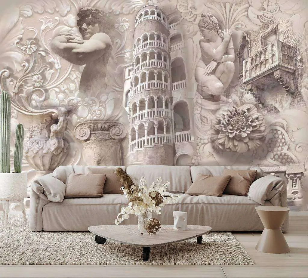 Фотообои в интерьере классическая абстракция  7-719 фото