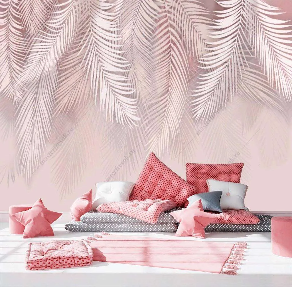 Фотообои Бесшовные обои на стену:  Пальмовые листья. Артикул: 10-772  