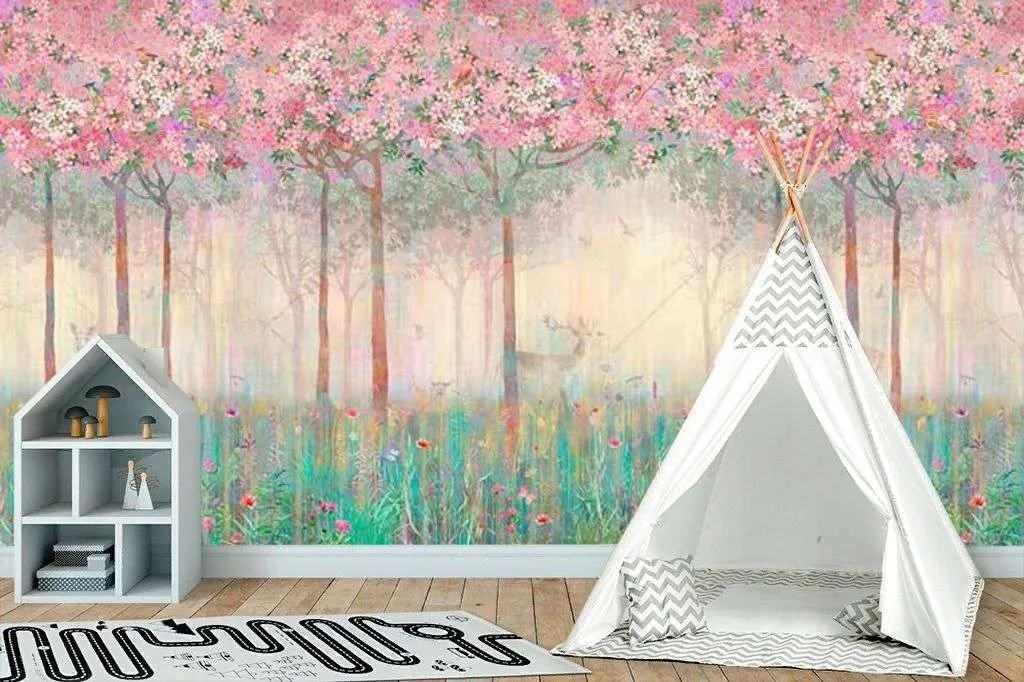 Фотообои в интерьере волшебный лес 3  10-708 фото