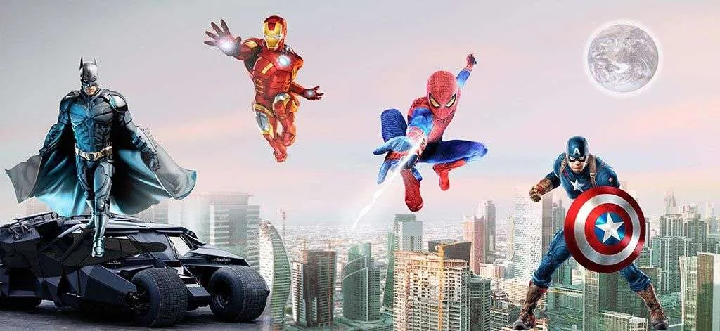 Фотообои в интерьере супер герои  14-454 фото