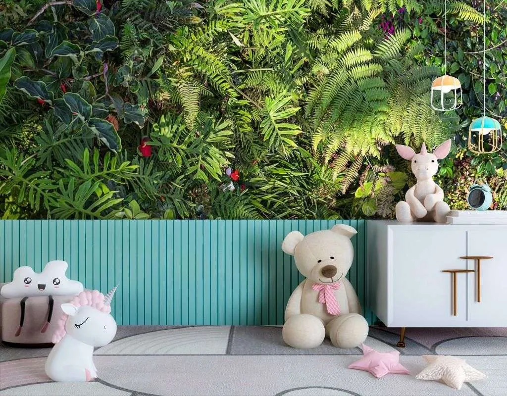 Фотообои в интерьере густой лес  9-1614 фото