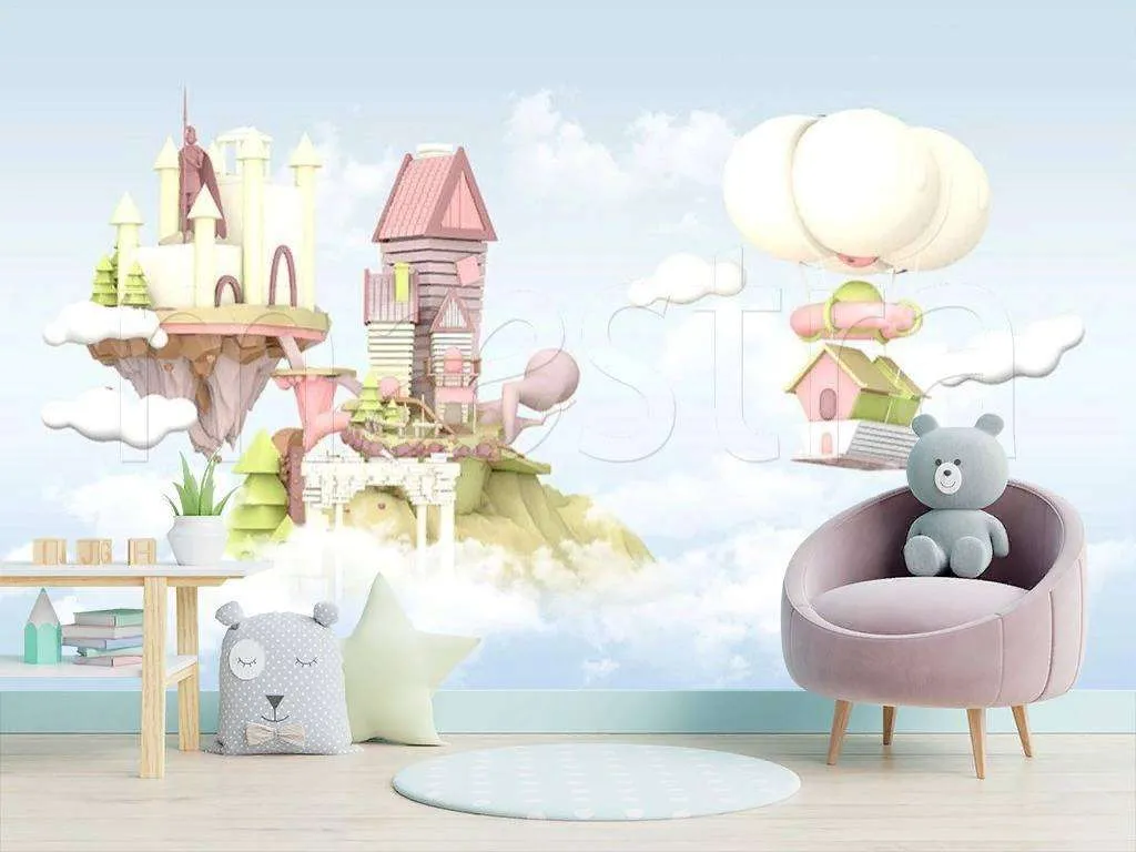 Фотообои в интерьере волшебный замок в небе  15-124 фото