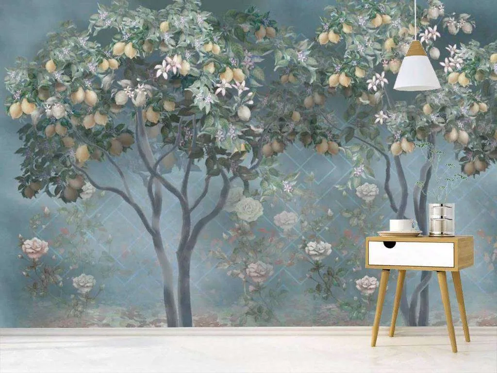 Фотообои в интерьере лимонное дерево  13-273 фото