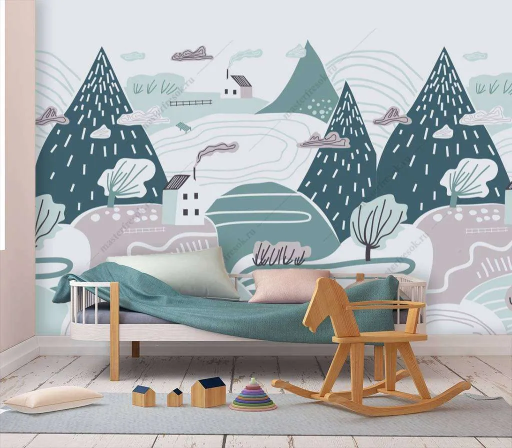 Фотообои Бесшовные обои на стену:  Горы серые. Артикул: 12-749  