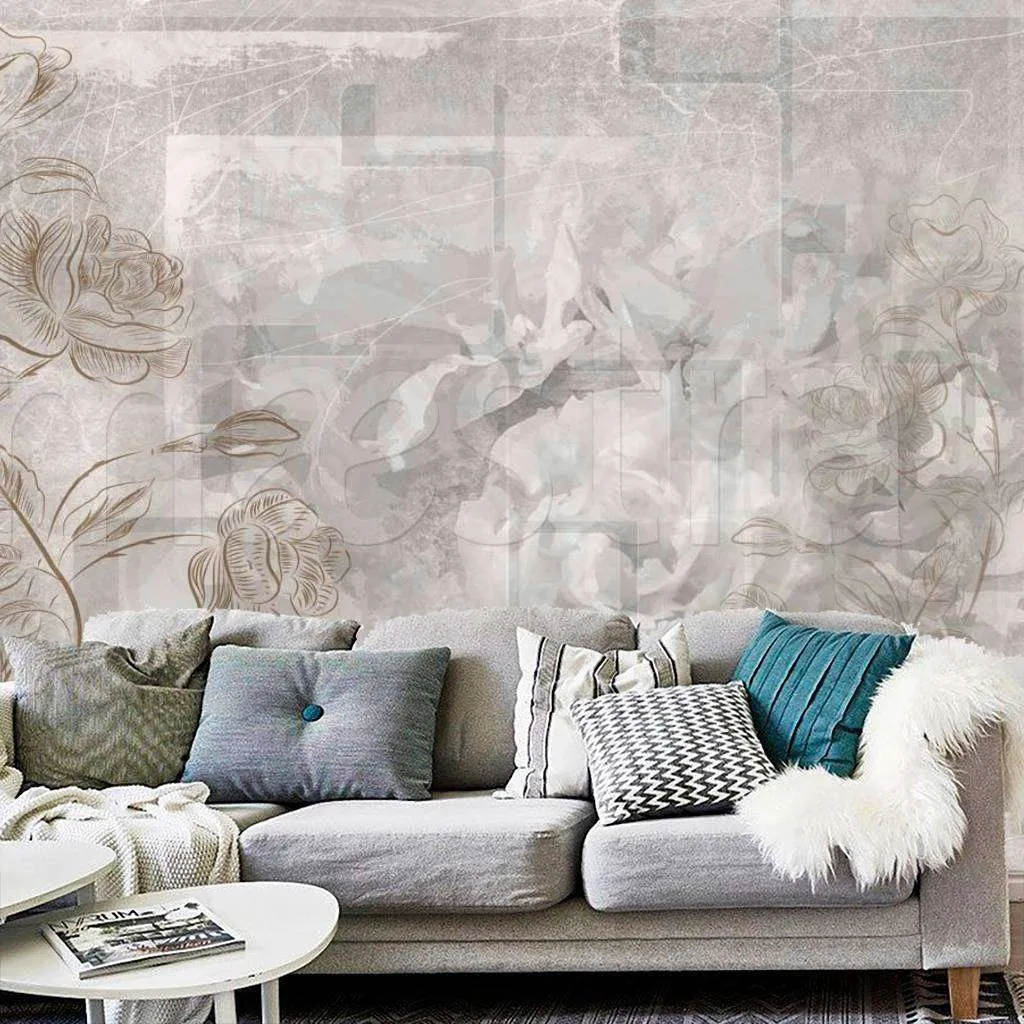 Фотообои 3д рисунок с розами  7-837