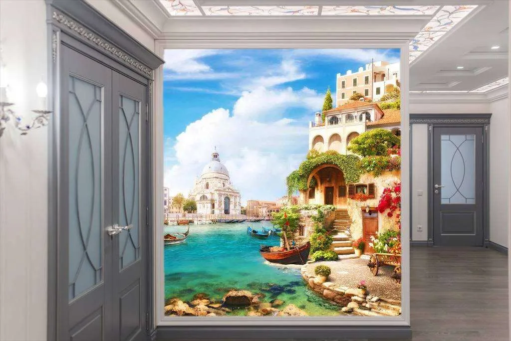 Фотообои в интерьере набережная венеции  17-0102 фото