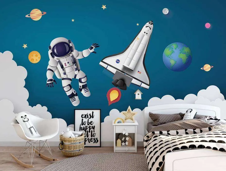 Фотообои в интерьере космический путешественник  15-202 фото
