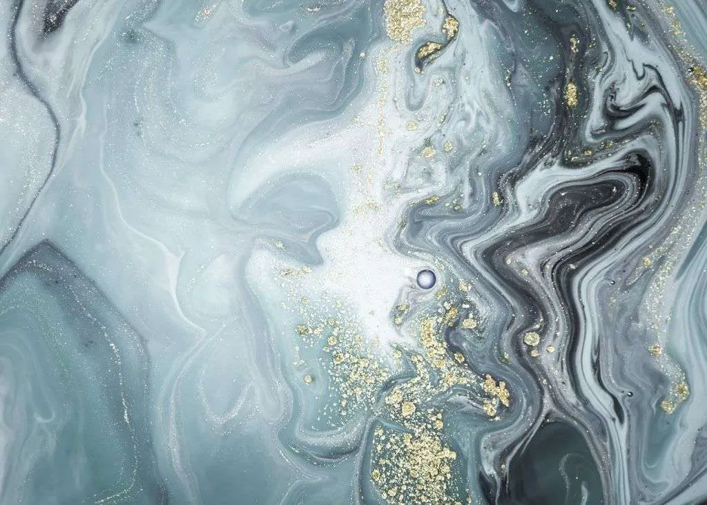 Фотообои в интерьере флюид арт - глубокое погружение  9-929 фото