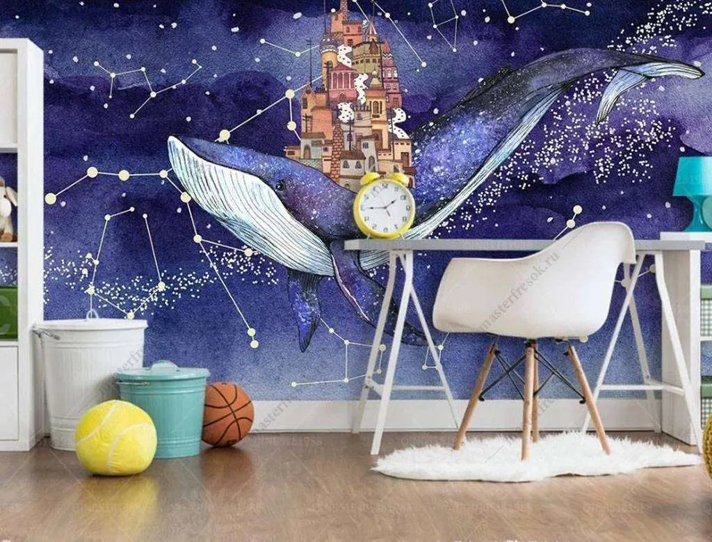 Фотообои в интерьере город на ките  16-033 фото