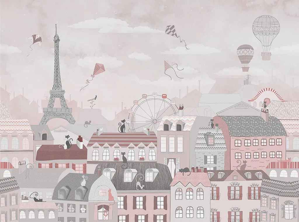 Фотообои в интерьере сказочные домики для девочки  14-685 фото