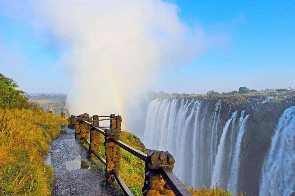 Фотообои в интерьере водопад виктория в замбии  9-913 фото