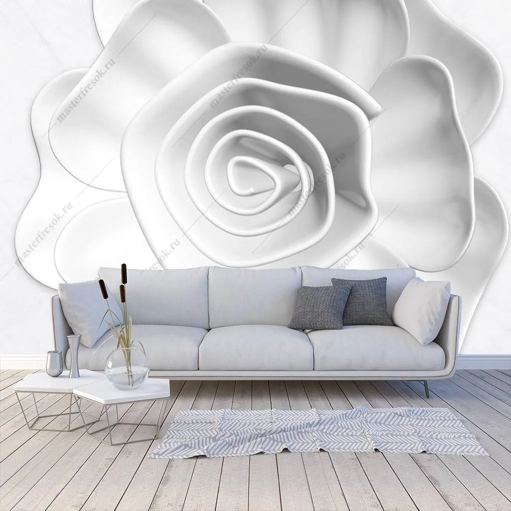 Фотообои 3д цветок барельеф  10-673