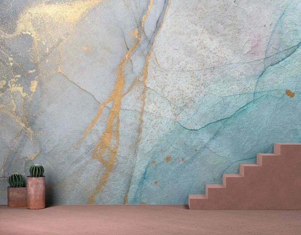 Фотообои в интерьере синий мраморный фон  9-1532 фото