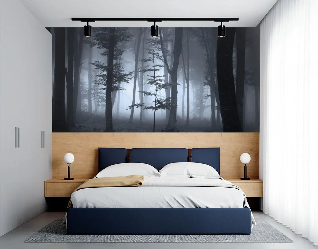 Фотообои в интерьере сосновый бор  9-1600 фото